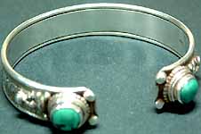 Turquoise Bracelet with Filigree Work