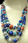 Turquoise Coral Lapis Necklace