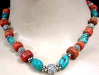 Turquoise Coral Necklace