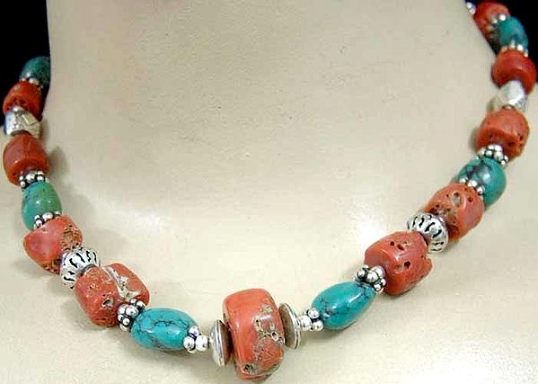 Turquoise Coral Necklace