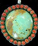 Turquoise Coral Pendant