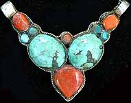Turquoise Coral Pendant