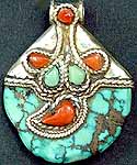 Turquoise Coral Pendant
