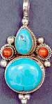 Turquoise Coral Pendant