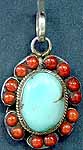 Turquoise Coral Pendant