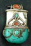 Turquoise Coral Pendant
