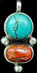 Turquoise Coral Pendant