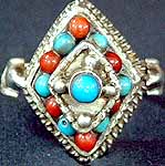 Turquoise Coral Ring