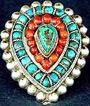 Turquoise Coral Ring