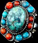 Turquoise Coral Ring
