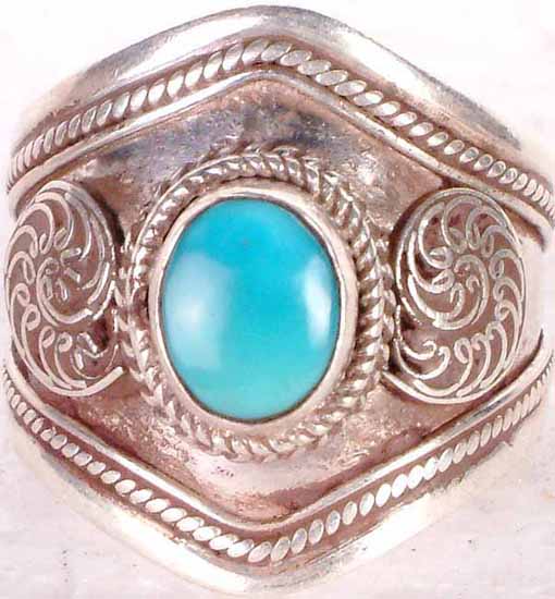 Turquoise Filigree Ring