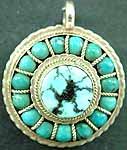Turquoise Flower Pendant