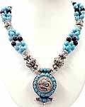 Turquoise Necklace with Dragon Gau