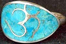 Turquoise Om Ring
