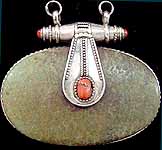 Turquoise Pendant with Coral