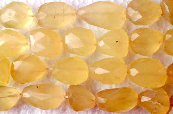 Yellow Chalcedony Faceted Tumbles