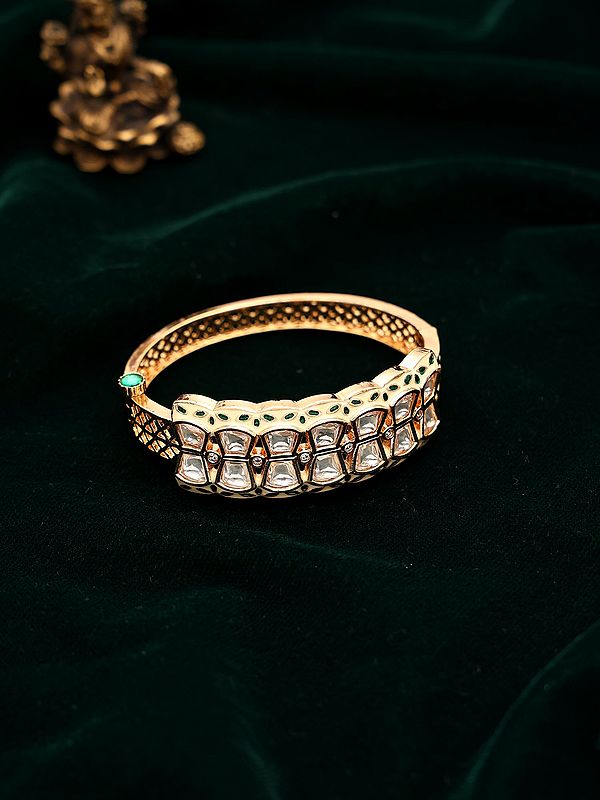 Pastel Meenakari Style Kundan Openable Bracelet