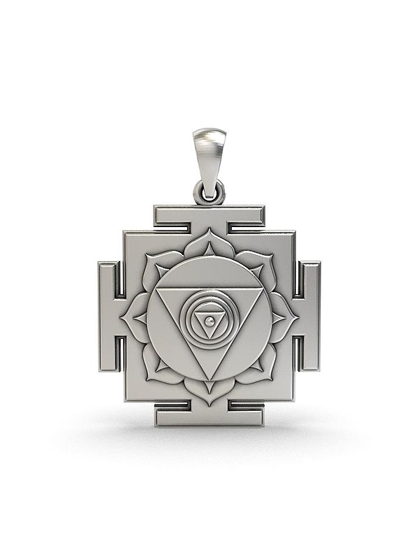 Chinnamasta Yantra Pendant in Sterling Silver