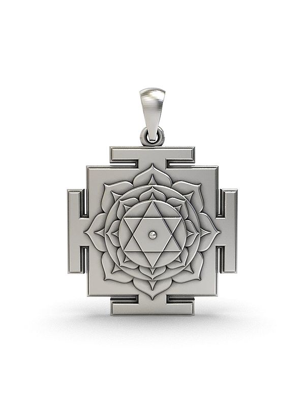 Bhuvaneshwari Yantra Pendant - Sterling Silver Design