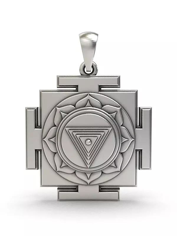 Sterling Silver Mahakali Yantra Pendant