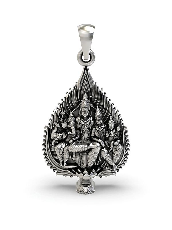 Sterling Silver Shiva Parivar Pendant