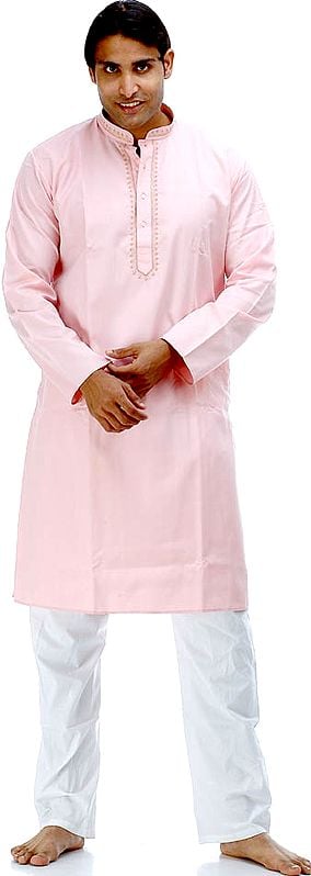 Plain Pink Kurta Pajama