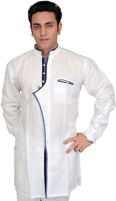 Plain Angrakha Style Shirt