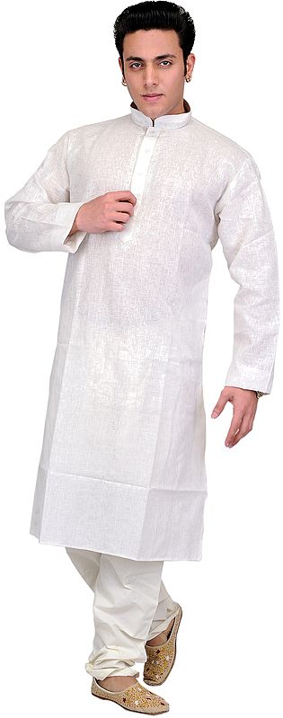 Kurta Pajama with Embroidery on Neck