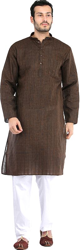 Kurta Pajama with Woven Checks