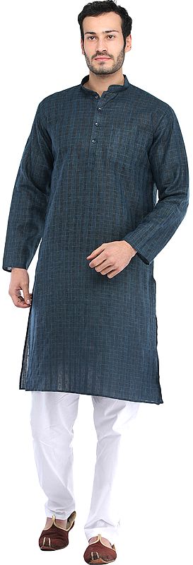 Kurta Pajama with Woven Checks
