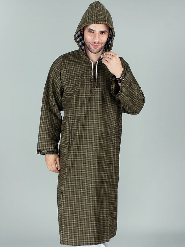 Phiran for Men from Kashmir with Hood