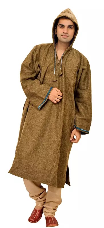 Phiran for Men from Kashmir with Hood