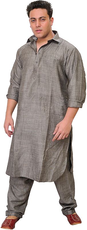 Plain Pathani Kurta Pajama Set