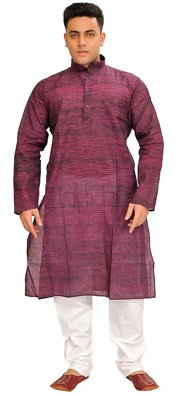 Pure Cotton Kurta Pajama Set with Thread Weave