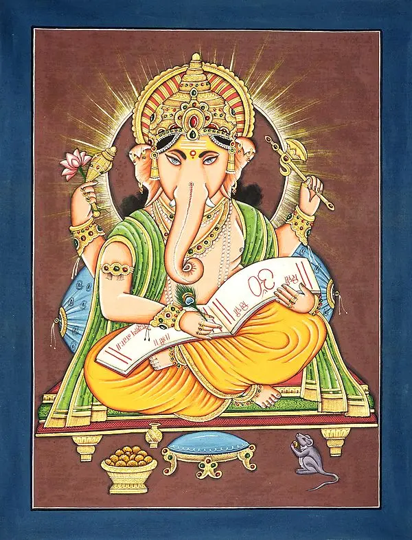 Ganesha Scripting the Mahabharata