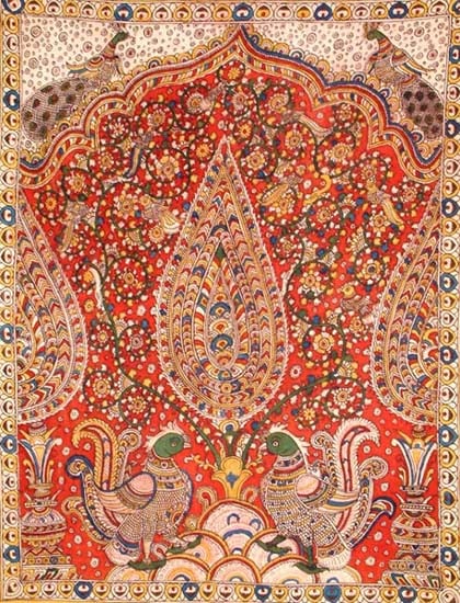 An Oriental Pattern with Peacocks
