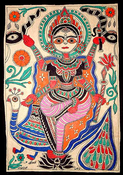 Ashtalakshmi - Kaumari | Exotic India Art
