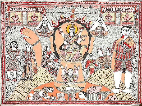 Child and Adult Education in Madhubani Village, With the Blessings of Goddess Saraswati