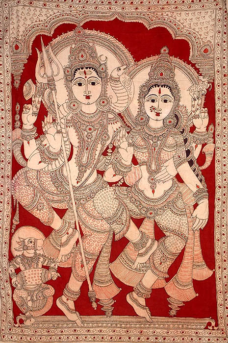 Dancing Parvati Shiva with Nandi as Drummer