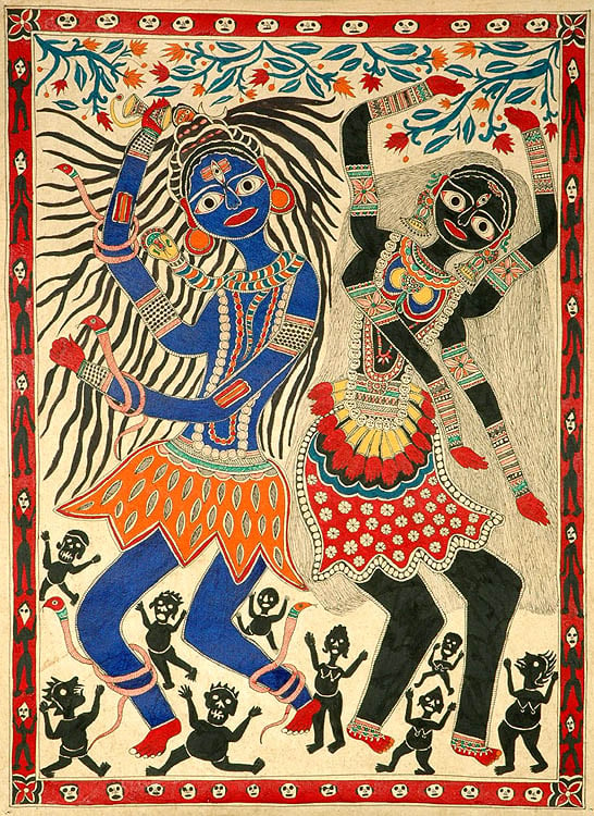 Dancing Shiva and Kali
