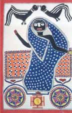 Dhumavati - The Widow Goddess, with her Yantra