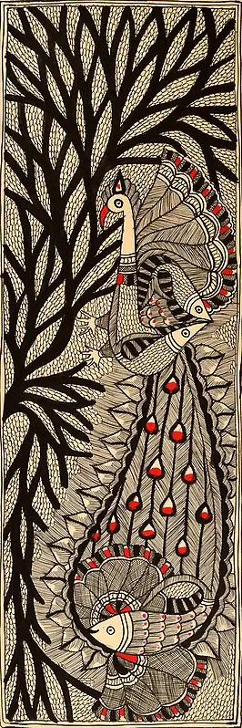 Peacock and Fishes