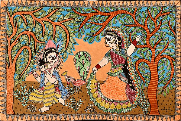 Radha Dancing on the Flute of Krishna