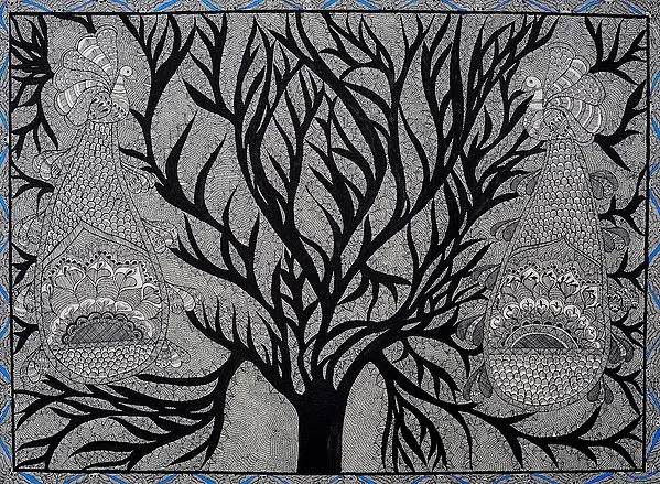 Tree of Life with Peacock Pair