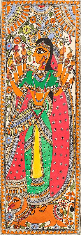 Goddess Durga on Her Lion