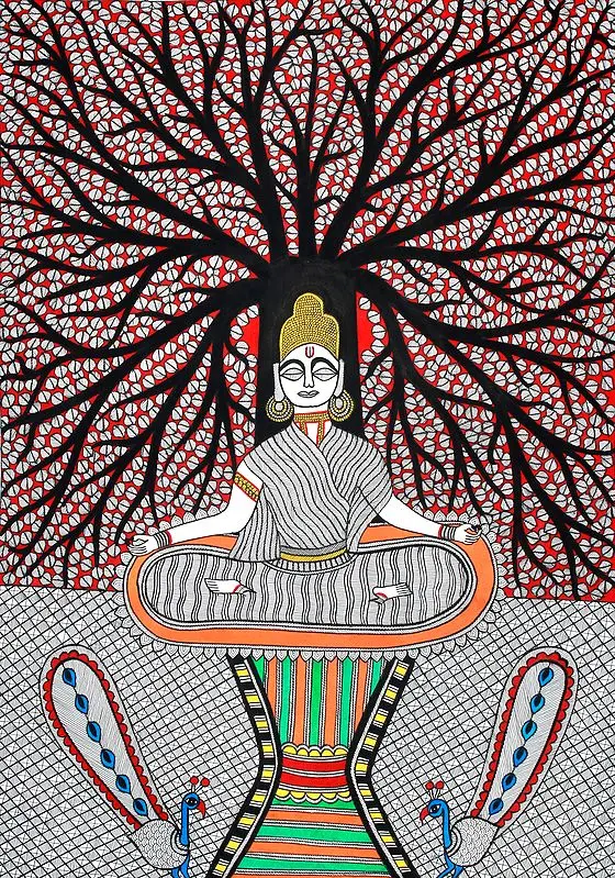 Lord Buddha Meditating Under The Bodhi Tree