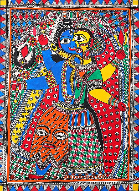 Ardhanrishvara In Eclectic Colours
