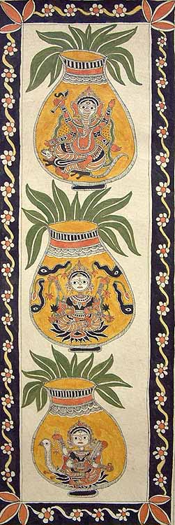 Ganesha, Lakshmi, and Saraswati