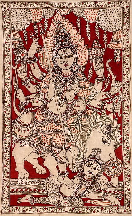 Goddess Durga Killing Demon Mahishasur