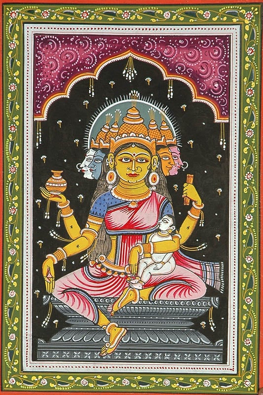 Goddess Gayatri (Shodash Matrikas)